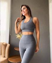 Conjunto Top Básico + Calça Legging Básica Suplex