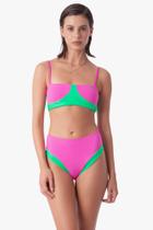 Conjunto top bicolor rosa e verde Conjunto top bicolor rosa e verde