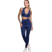 Conjunto Top Bojo e Calça Saia Wls Modas Tapa Bumbum Roupa Para Academia Moda Fitness