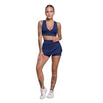 Conjunto Top Bojo e Short Saia Bella Fiore Roupas para Academia Treino Moda Fitness