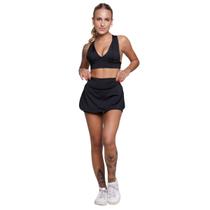 Conjunto Top Bojo e Short Saia Wls Modas Roupas para Academia Treino Moda Fitness