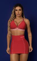 Conjunto top bojo + short saia trend new maria gueixa