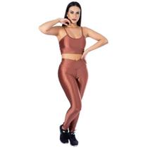 Conjunto Top + Calça para malhar rosê (tam únio 38 à 44)