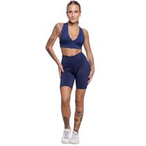 Conjunto Top Com Bojo e Bermudinha Wls Modas Roupa Para Academia Treino Moda Fitness