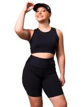 Conjunto Top Cropped com Bojo + Short Praia Fitness UV + Brinde Viseira Conjunto Top Cropped com Bojo + Short Praia Fitness UV + Brinde Viseira