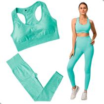 Conjunto Top de Academia Feminino Fitness Zero Transparência, Empina Bumbum, Bojo Removível, Legging, Academia, Pilates, Yoga, Treino, Esportivo Conjunto Top de Academia Feminino Fitness Zero Transparência, Empina Bumbum, Bojo Removível, Legging, Academia, Pilates, Yoga, Treino, Esportivo
