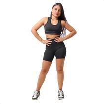 Conjunto Top E Bermuda Legging Feminina Fitness Academia Conjunto Top E Bermuda Legging Feminina Fitness Academia