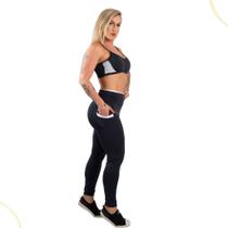 Conjunto Top e Calça Legging com Bolso Academia Feminino Fit Conjunto Top e Calça Legging com Bolso Academia Feminino Fit