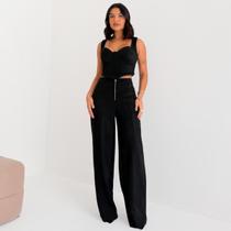 Conjunto Top E Calça Suede Nathali Elegância E Conforto Outono/Inverno Conjunto Top E Calça Suede Nathali Elegância E Conforto Outono/Inverno
