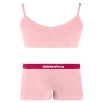 Conjunto Top e Calcinha Boxer Infantil Candypink Zee Rucci Conjunto Top e Calcinha Boxer Infantil Candypink Zee Rucci