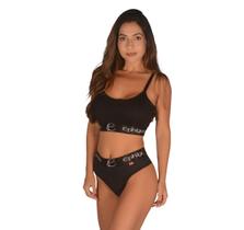 Conjunto Top e Calcinha Canelado Esportivo Lingerie Academia