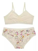 Conjunto Top e Calcinha Miss DelRio 49882 Infantil Estampado Cotton T. M/GG