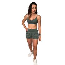 Conjunto Top E Short Duplo Fitness Beach Tennis Academia Labrun