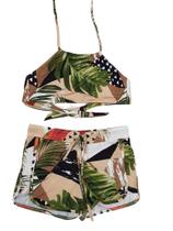 Conjunto Top E Short Praia / Com Bojo