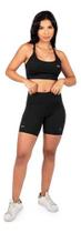Conjunto Top E Short Tela Com Bolso Para Corrida Fitness