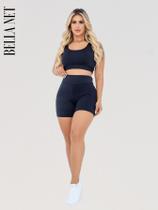 Conjunto top e shorts bermuda Basic Premium suplex academia fitness Conjunto top e shorts bermuda Basic Premium suplex academia fitness