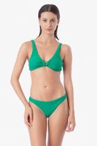 Conjunto top reforçado texturizado verde