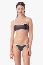 Conjunto top reto preto viés pérola