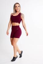Conjunto Top + Short vinho para malhar. Tam único (38 à 44) Conjunto Top + Short vinho para malhar. Tam único (38 à 44)