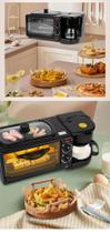 conjunto torradeira cafeteira 3 em 1 máquina de café da manhã com torradas forno pote de café frigideira/ conjunto torradeira cafeteira 3 em 1 máquina de café da manhã com torradas forno pote de café frigideira/