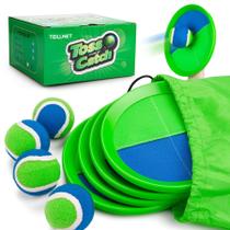 Conjunto Toss and Catch Ball TEILLNET Versão atualizada para crianças 3-12 Conjunto Toss and Catch Ball TEILLNET Versão atualizada para crianças 3-12