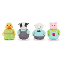Conjunto Toy Li'l Woodzeez Friendz Club Farm com 4 bonecos de 3 ou mais Conjunto Toy Li'l Woodzeez Friendz Club Farm com 4 bonecos de 3 ou mais