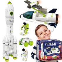 Conjunto Toy Space Rocket Shuttle com luzes e som para crianças de 3 a 8 anos