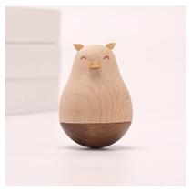 Conjunto Toy ZANZAN Matryoshka Wooden Wobbler Roly Poly Panda