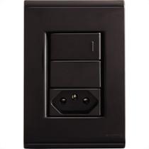 Conjunto Tram.Liz 1 Simples Tomada 10A 730/64 Grafite