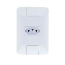 Conjunto Tramontina Aria - 1 Tomada 2P+T 10A 250V - Branco - 614467 Conjunto Tramontina Aria - 1 Tomada 2P+T 10A 250V - Branco - 614467