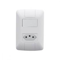 Conjunto Tramontina Aria 4X2 Branco Com Placa (1 Simples+1Tomada ) 57241/064 Conjunto Tramontina Aria 4X2 Branco Com Placa (1 Simples+1Tomada ) 57241/064