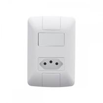 Conjunto Tramontina Aria 4X2 Branco Com Placa (1 Simples+1Tomada ) 57241/064