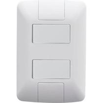 Conjunto Tramontina Aria 4X2 Branco Com Placa (2 Simples) 57241/040 Conjunto Tramontina Aria 4X2 Branco Com Placa (2 Simples) 57241/040