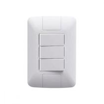 Conjunto Tramontina Aria 4X2 Branco Com Placa (3 Simples) 57241/070 Conjunto Tramontina Aria 4X2 Branco Com Placa (3 Simples) 57241/070