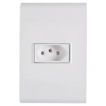 Conjunto Tramontina Branco Com Placa Liz 1 Tomada 2P+T. 10A. - 57170/210