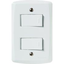 Conjunto Tramontina Branco Com Placa Lux2 2 Simples 57145/040 Conjunto Tramontina Branco Com Placa Lux2 2 Simples 57145/040