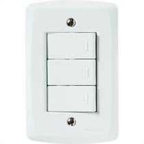 Conjunto Tramontina Branco Com Placa Lux2 3 Simples 57145/070