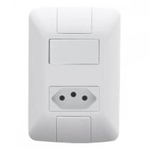 Conjunto Tramontina Com Placa Aria 1 Simples+Tomada 2P+T. 20A. - 241044 Conjunto Tramontina Com Placa Aria 1 Simples+Tomada 2P+T. 20A. - 241044