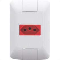Conjunto Tramontina Com Placa Aria 1 Tomada 2P+T. 20A. Vermelha - 41015 Conjunto Tramontina Com Placa Aria 1 Tomada 2P+T. 20A. Vermelha - 41015
