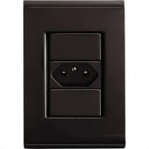 Conjunto Tramontina Com Placa Liz Grafite 1 Tomada 2P+T. 20A.