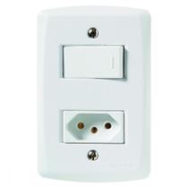 Conjunto Tramontina Com Placa Lux2 1 Paralelo + Tomada 2P+T. 10A. 145/050 Conjunto Tramontina Com Placa Lux2 1 Paralelo + Tomada 2P+T. 10A. 145/050