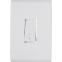 Conjunto Tramontina Liz 4X2 Branco Com Placa (1 Campainha) Conjunto Tramontina Liz 4X2 Branco Com Placa (1 Campainha)