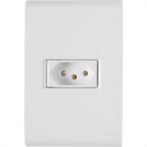 Conjunto Tramontina Liz 4X2 Branco Com Placa (1 Tomada 10A)