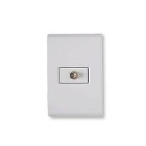 Conjunto Tramontina Liz 4X2 Branco Com Placa (1 Tomada Tv) Conjunto Tramontina Liz 4X2 Branco Com Placa (1 Tomada Tv)