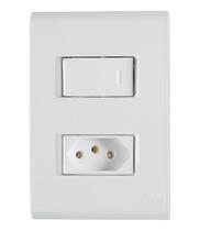 Conjunto tramontina lux 1 simples 1 tomada