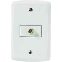 Conjunto Tramontina Lux 4X2 Branco Com Placa (1 Tomada Tv) Conjunto Tramontina Lux 4X2 Branco Com Placa (1 Tomada Tv)