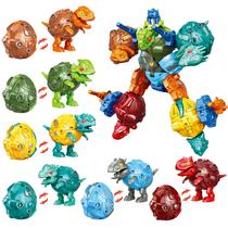 Conjunto transformado de robôs de dinossauro STEM 6 em 1 Toy KaxineU