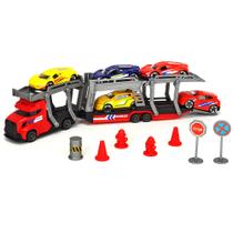 Conjunto transportador DICKIE TOYS com 5 carros fundidos multicoloridos