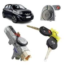 Conjunto Trava de Direção Nissan March Com Chave