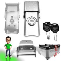 Conjunto Travas E Fechaduras Baú Moto Aluminio Com Chave